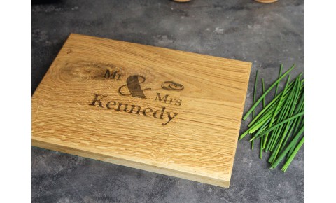 Personalised Oak Chopping Board | 220 X 300