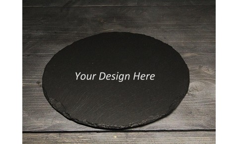 Personalised Round Welsh Slate Placemat - set of 4
